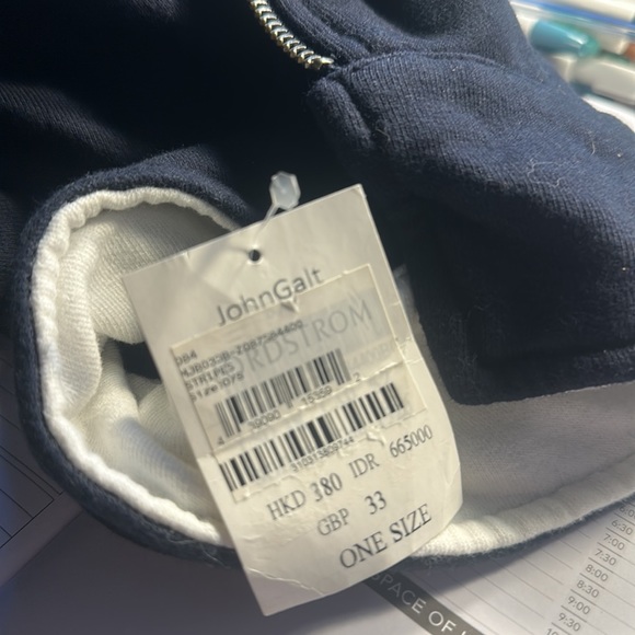 J. Galt Rugby Stripe Quarter-Zip Sweatshirt One-Size - Picture 12 of 12